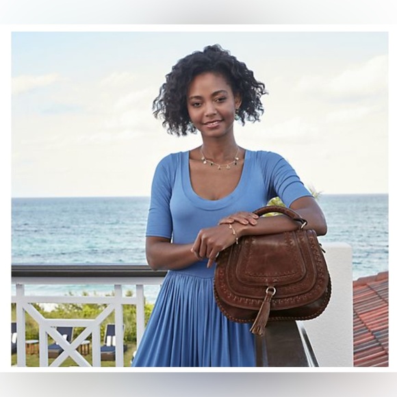 Patricia Nash Discovery Abruzzo Chainstitch Saddlebag - Picture 5 of 6